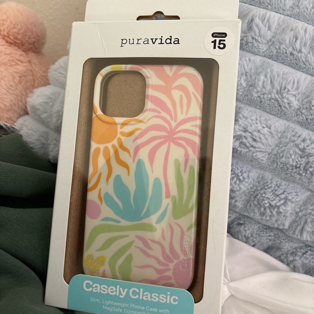 Puravida multi-coloured phone case for iPhone 15 BRAND NEW #phoneaccessories